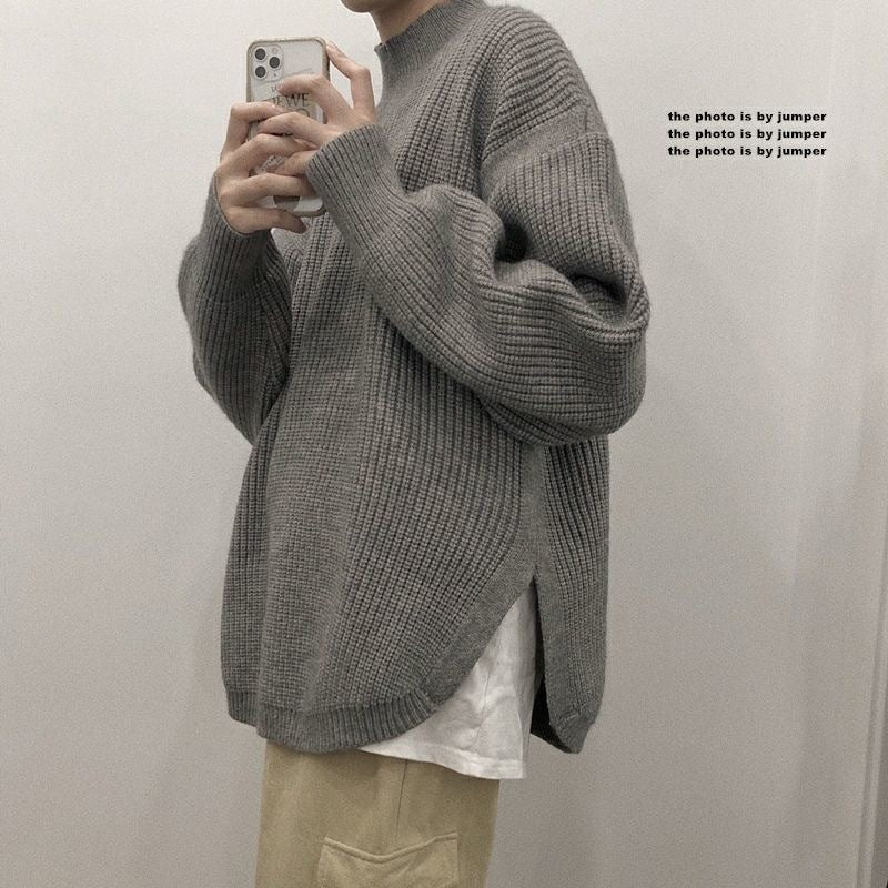 Damen Kuscheliger Grobstrickpullover mit Stehkragen Drune