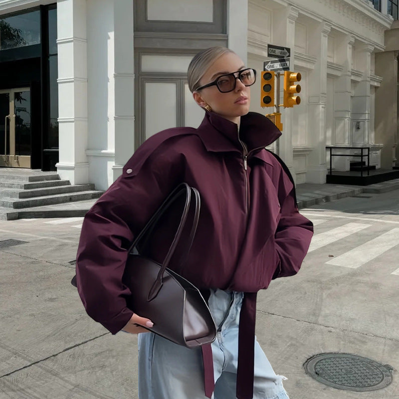 Damen Urbaner Parka mit hohem Stehkragen und innovativem Schnitt Drune