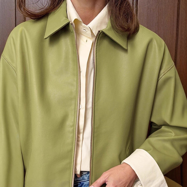 Damen Oversized Übergangsjacke aus leichtem Material mit kontrastierenden Ärmeln Drune