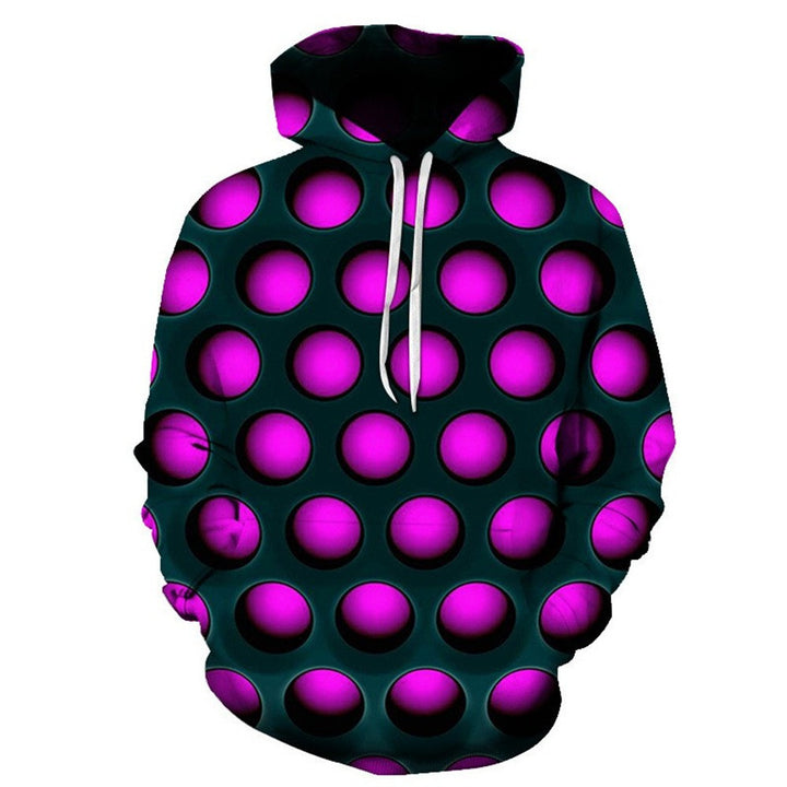 Damen Kreativer Kapuzenpullover mit geometrischem Muster Drune