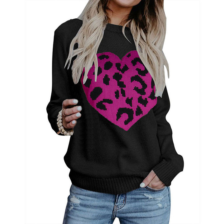 Damen Pullover mit Herz-Muster Drune