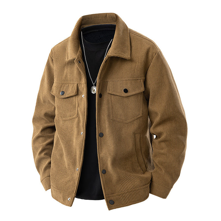 Herren Modische Cordjacke mit Taschen Drune
