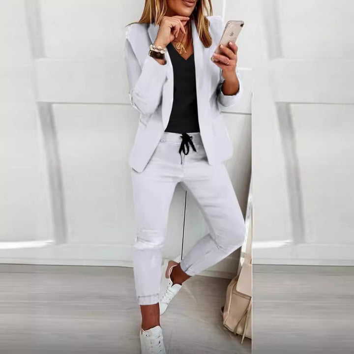 Damen Elegantes Zweiteiliges Blazer-Jogginganzug Drune