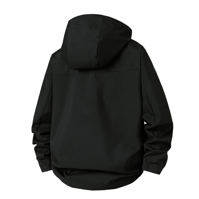 Herren technische Übergangsjacke mit verstellbarem Kapuzenrand Drune