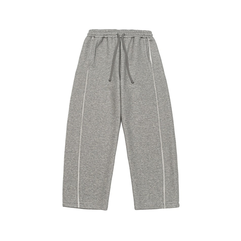 Damen Relaxed-Fit Culotte-Sweathose mit hohem Gummibund und Kontrastpaspel Drune