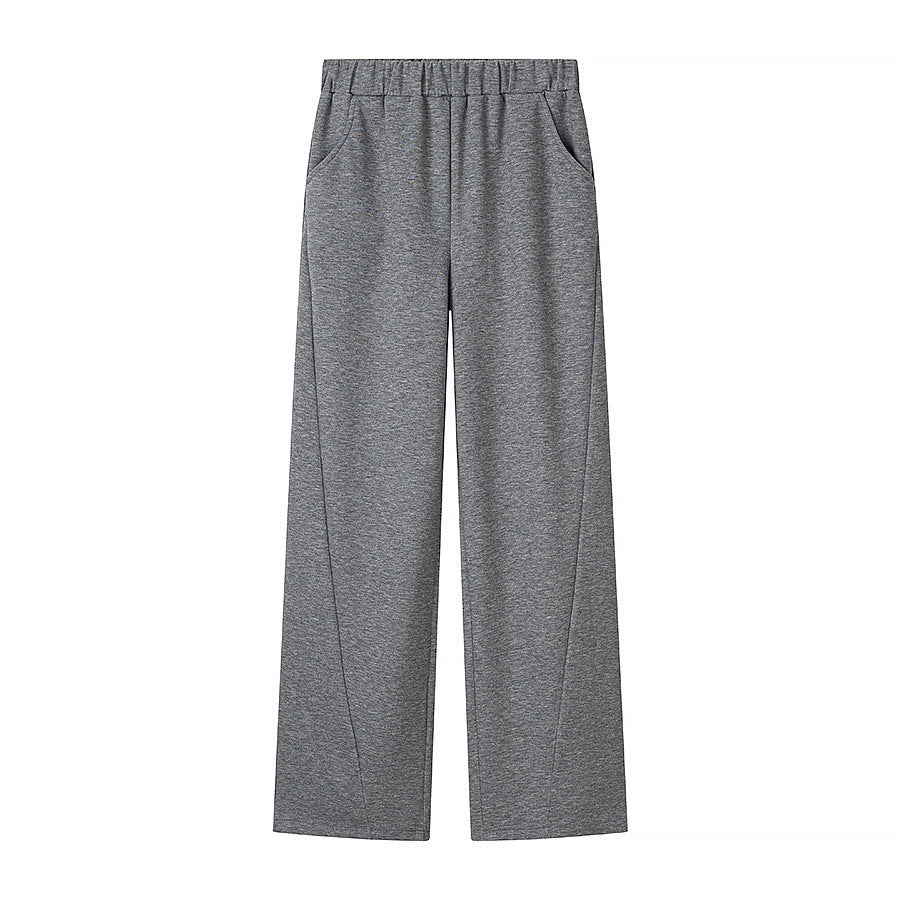 Damen Zweiteiliges Lounge‑Set aus Stretch‑Jersey mit Rundhalsausschnitt und hochtaillierter Weitbein‑Hose Drune