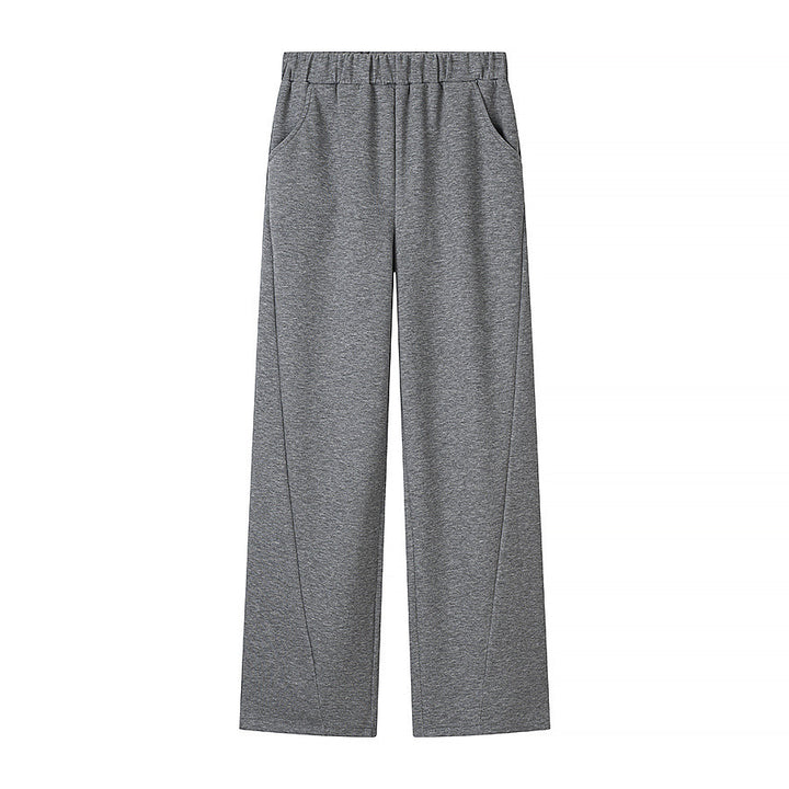 Damen Zweiteiliges Lounge‑Set aus Stretch‑Jersey mit Rundhalsausschnitt und hochtaillierter Weitbein‑Hose Drune