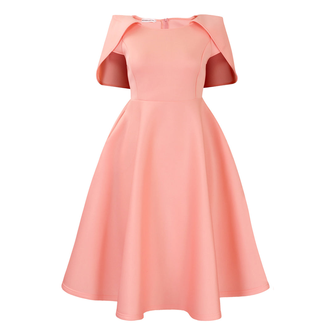 Damen Festliches Kleid mit dramatischem Cape Drune