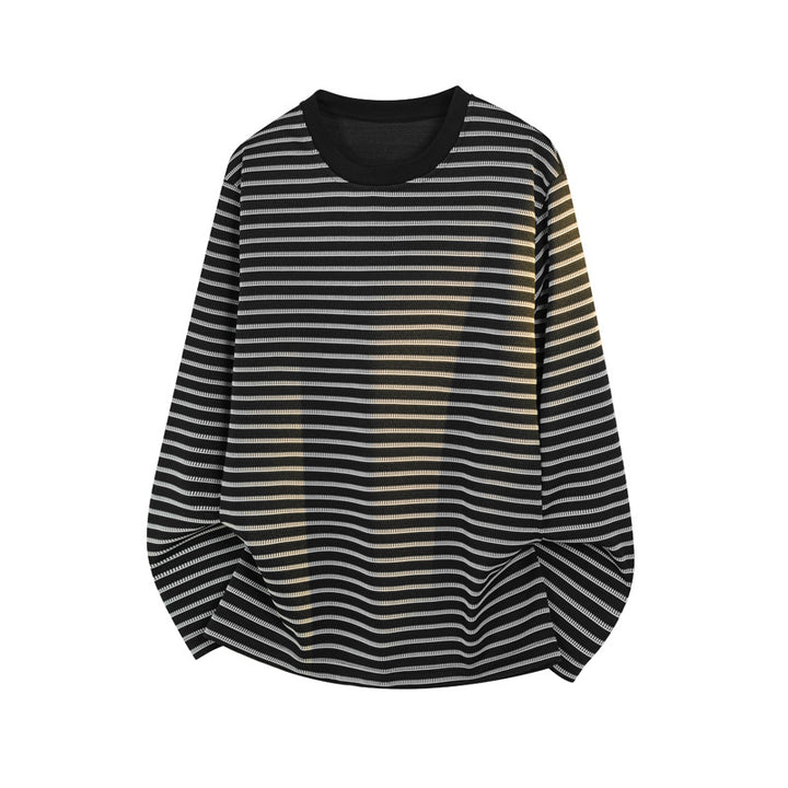 Herren Sportliches Langarm-Shirt mit Streifenmuster Drune