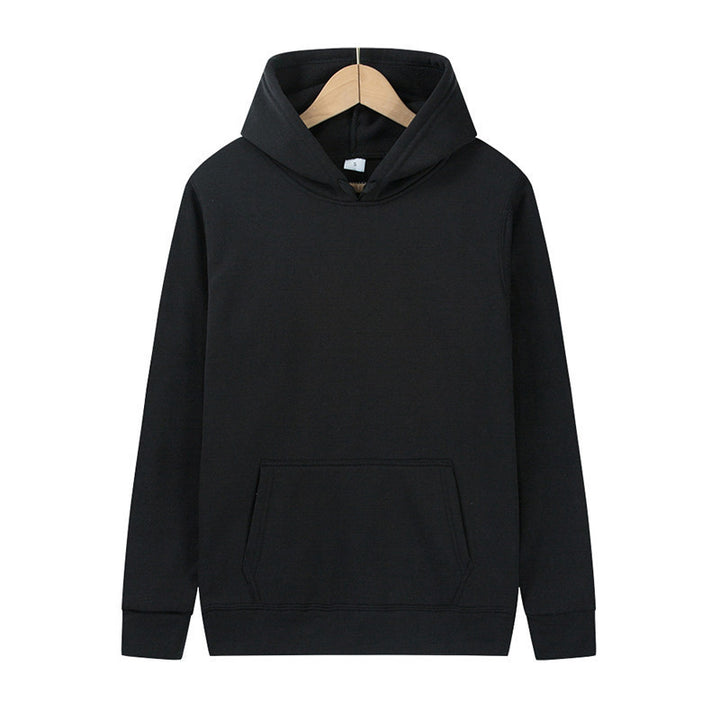 Unisex minimalistischer Kapuzenpullover ohne Reißverschluss mit innen angerautem French-Terry und integrierter Kängurutasche Drune