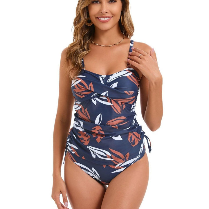 Damen Tankini mit raffinierten Raffungselementen und floralem Design Drune