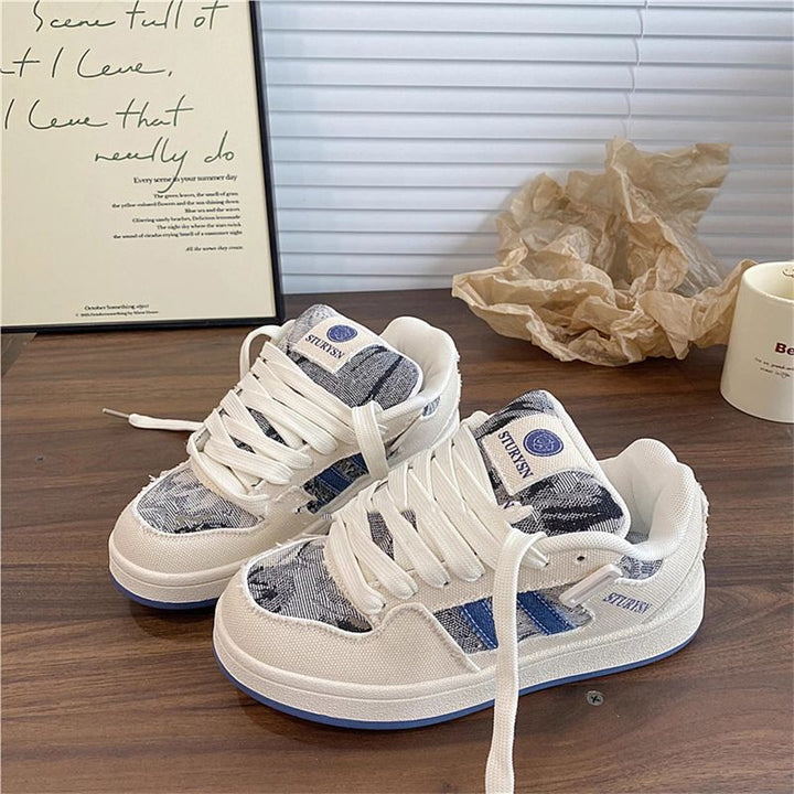 Damen modische Sneakers mit robustem Obermaterial und einzigartigem Design Drune
