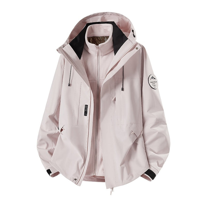 Herren Wetterfeste technische Softshell‑Trekkingjacke mit Kapuze und isolierendem Inneneinsatz Drune