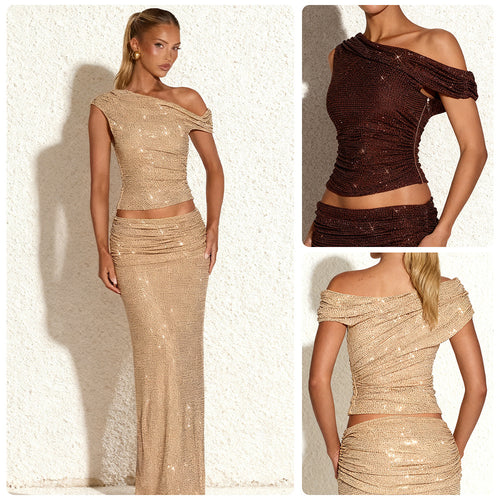 Damen Glamouröses Abendkleid mit figurbetontem Schnitt und verführerischem Ausschnitt Drune