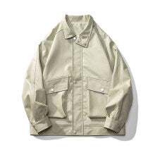 Herren Overshirt-Fieldjacke im Utility‑Stil mit Pattentaschen und Hemdkragen Drune