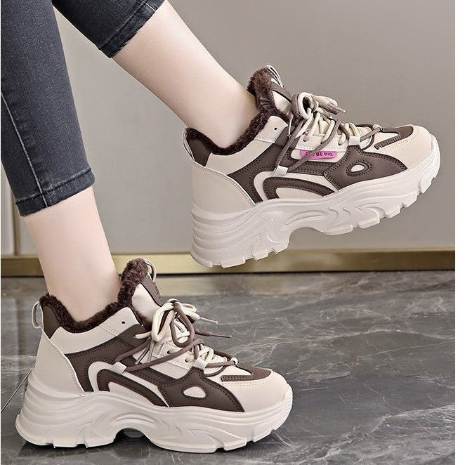 Damen Winterliche Sneaker mit warmem Futter und rutschfester Sohle Drune