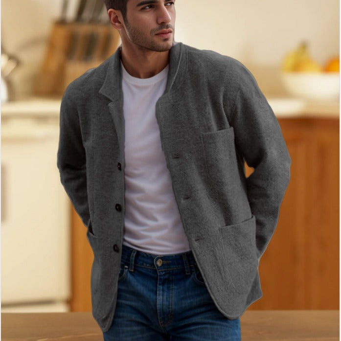 Herren Übergangsjacke aus hochwertigem Material mit stilvollem Kragen und praktischen Taschen Drune