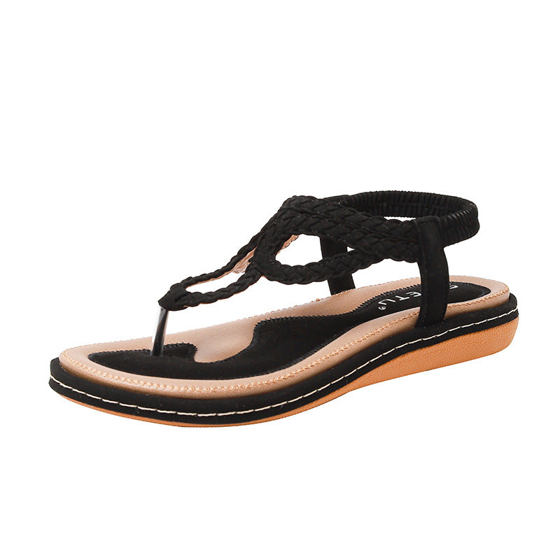 Damen geflochtene Sandalen mit anatomisch geformtem Fußbett Drune