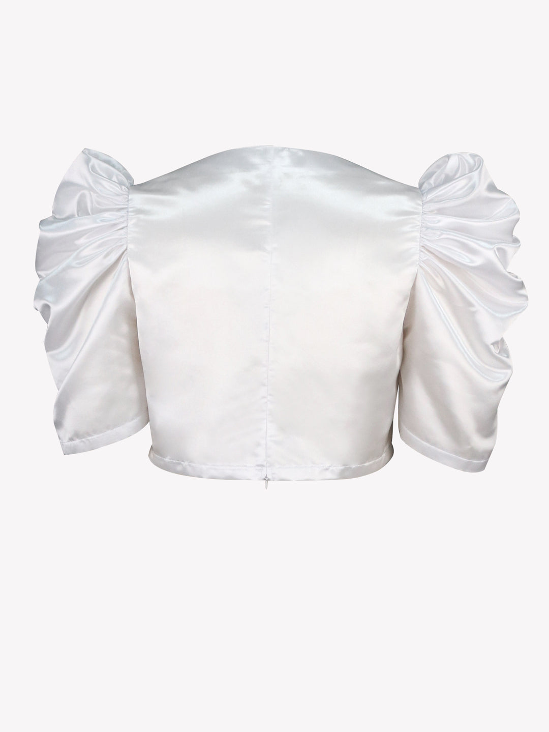 Damen Satin Bluse mit voluminösen Puffärmeln Drune