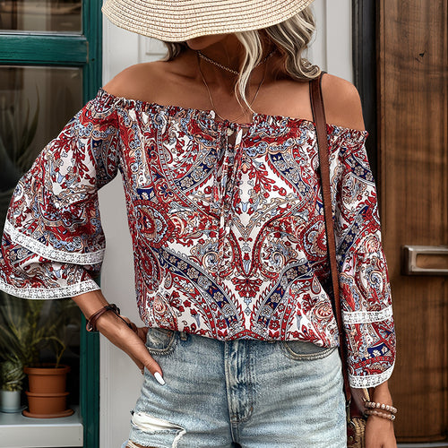 Damen Off-Shoulder Bluse Drune