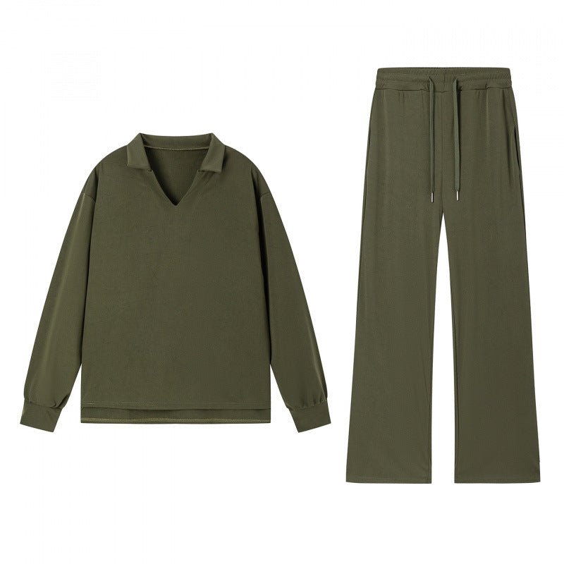 Damen lässiges Sweatshirt und Hose Set Drune