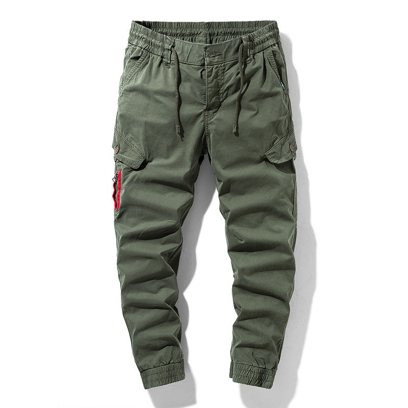 Herren Military-Influenced Cargo-Jogger mit elastischem Komfortbund und Kontrast-Zipper Drune