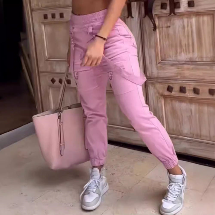 Damen Cargo-Hose mit praktischen Taschen und stylischem Gürtel Drune