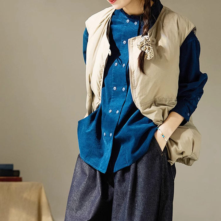 Damen Lässige Bluse mit Rüschensaum Drune