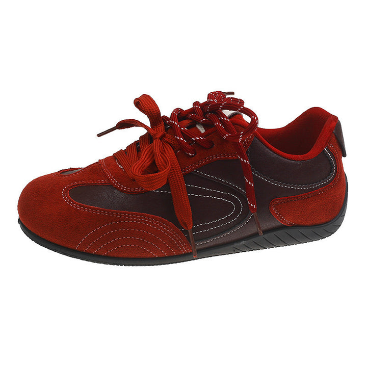 Damen Modische Schnür-Halbschuhe aus Wildleder- und Glattleder mit gepolstertem Komfortfußbett Drune
