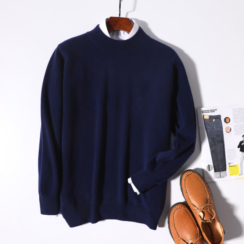 Herren Feiner Rollkragenpullover in schlanker Minimal‑Silhouette aus Woll‑Kaschmir‑Mix Drune