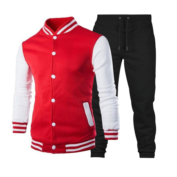 Herren sportliche Collegejacke mit praktischen Taschen und atmungsaktiver Baumwolle Drune