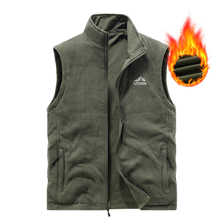 Herren Utility‑Weste mit Multi‑Taschen, Stehkragen & atmungsaktivem Mesh‑Futter Drune