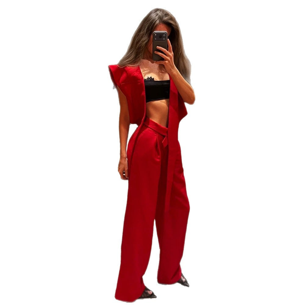 Damen Ärmellose Longline-Weste mit schulterbetonter Silhouette Drune
