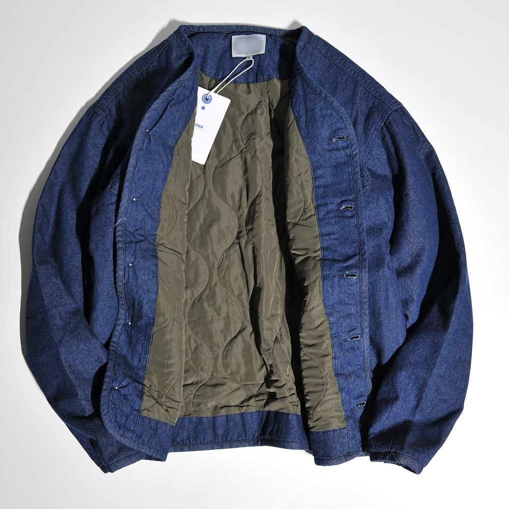 Herren Wärmeisolierte Denim-Jacke Drune
