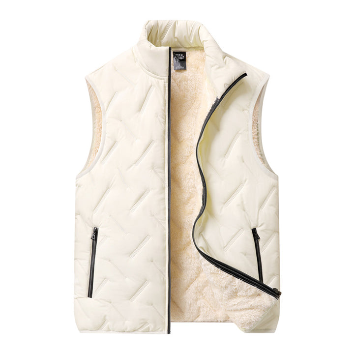 Herren Multifunktionale Steppweste mit Fleece-Innenfutter
