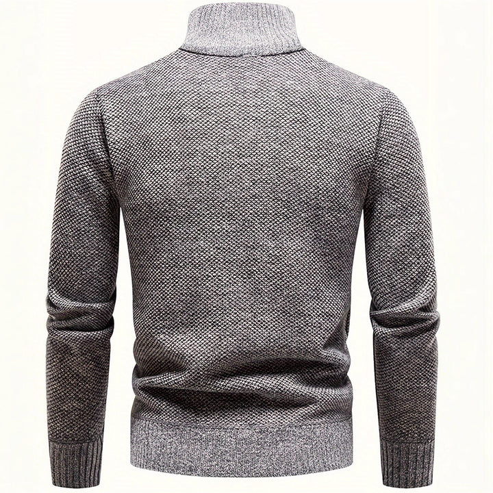 Herren Thermo-Strickpullover mit Stehkragen und Halbzip Drune