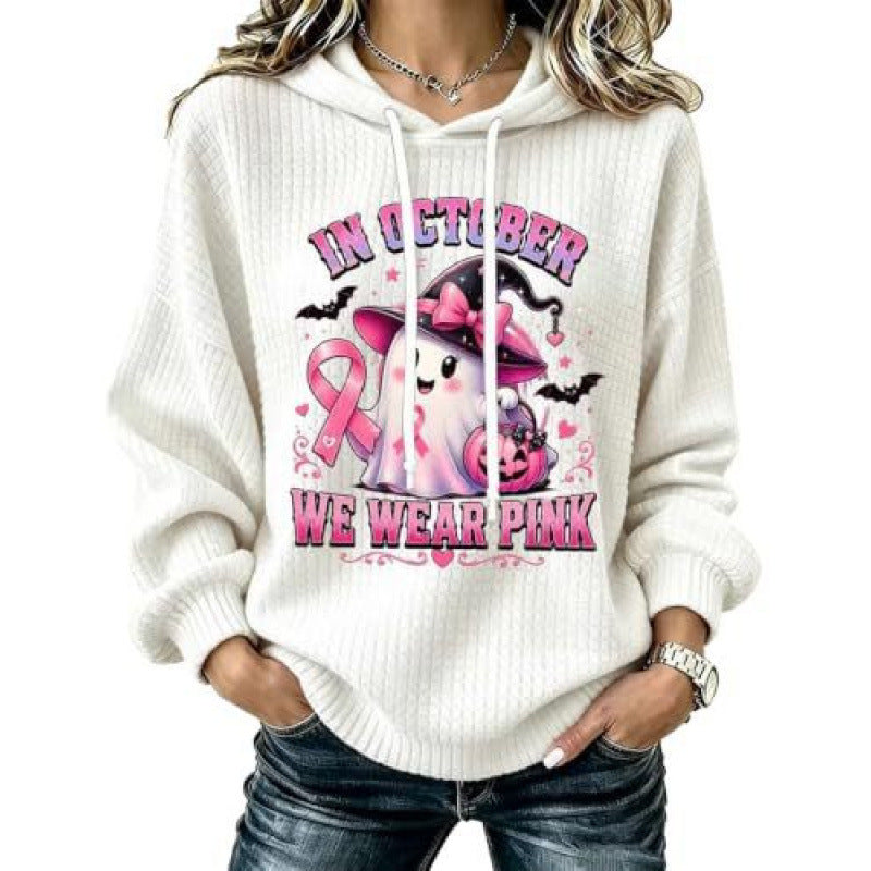 Damen Lustiger Kapuzenpullover mit Gruselmotiven Drune