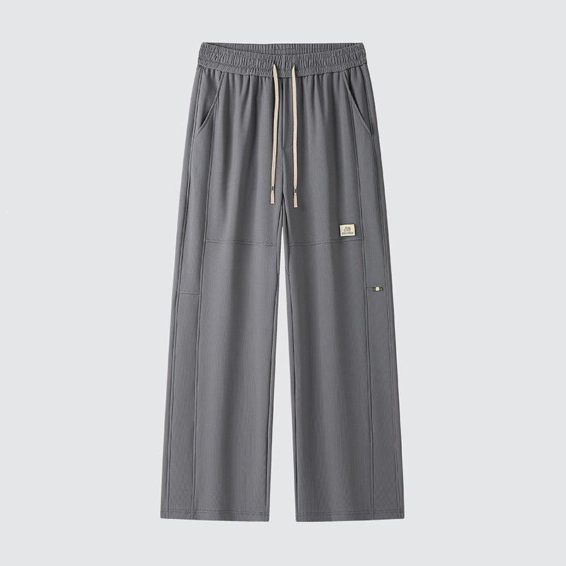 Herren Weite Relaxed-Freizeithose mit Tunnelzug & markanten Teilungsnähten Drune