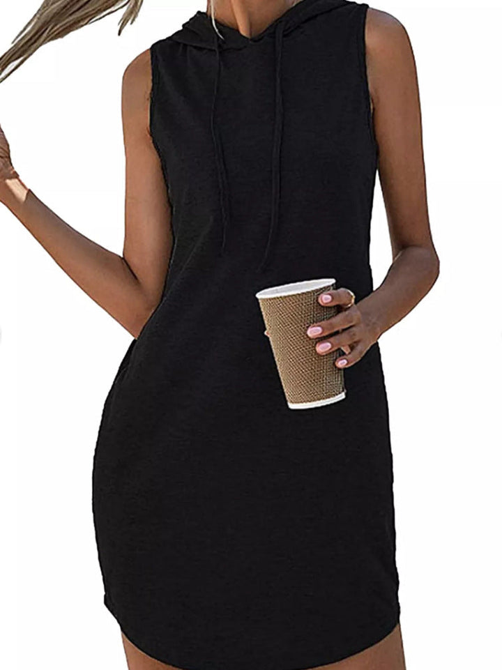 Damen Kapuzenkleid Aus Atmungsaktivem Jersey-Material Drune