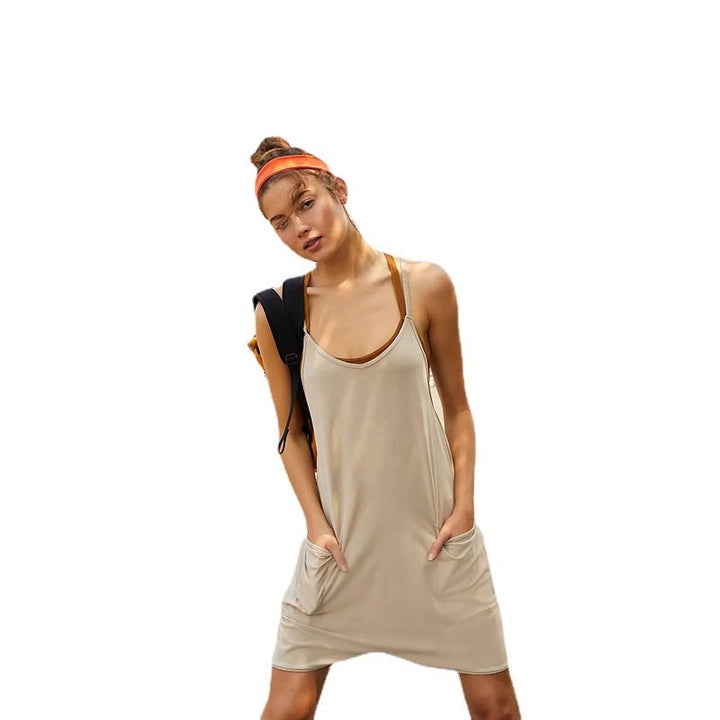 Damen Sportliches Freizeitkleid mit großzügigen Taschen Drune