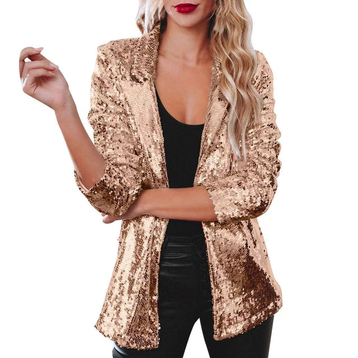 Damen Glitzer Blazer Drune