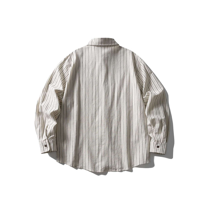 Unisex Oversize Longline-Hemd mit Nadelstreifen und Brusttasche Drune
