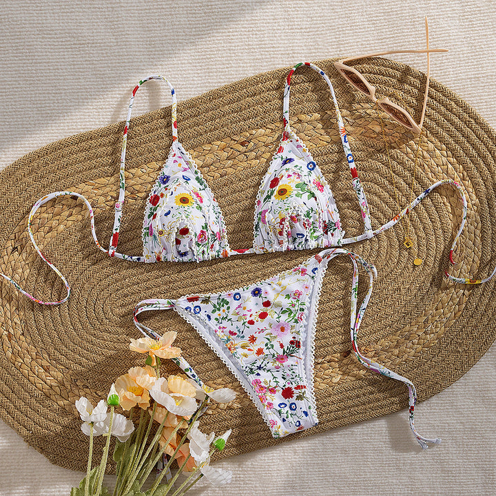 Damen Triangel-Bikini mit verspielten Bindebändern Drune