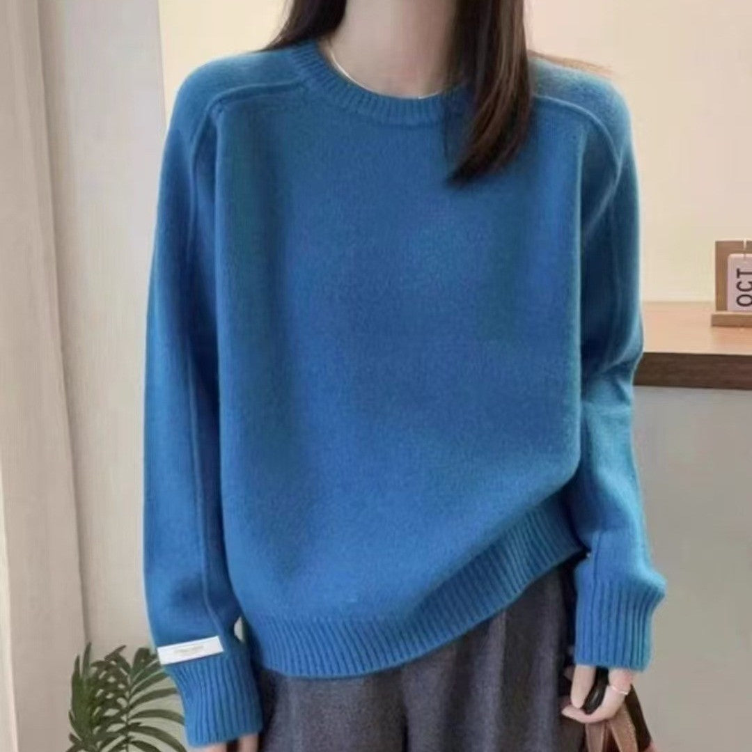 Damen Hochwertiger Pullover mit strukturiertem Design und weitem Schnitt Drune