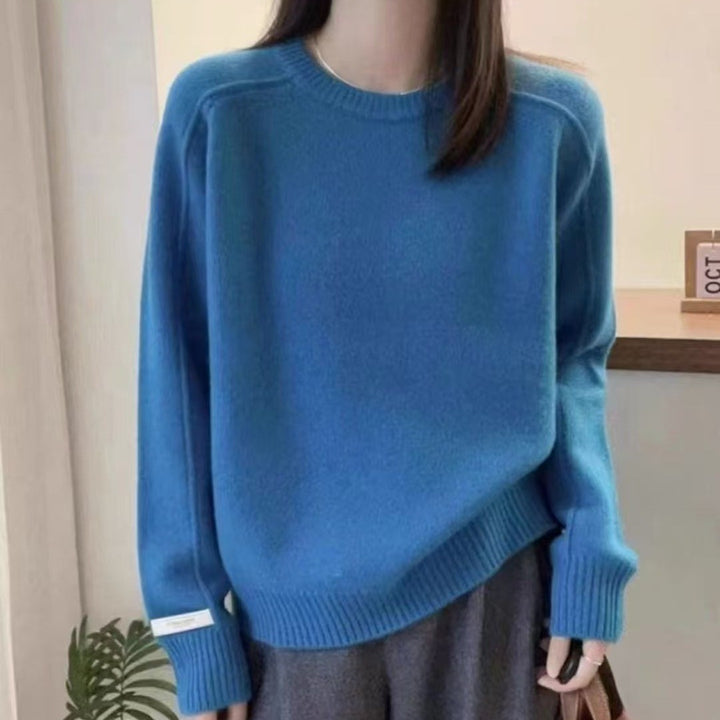 Damen Hochwertiger Pullover mit strukturiertem Design und weitem Schnitt Drune