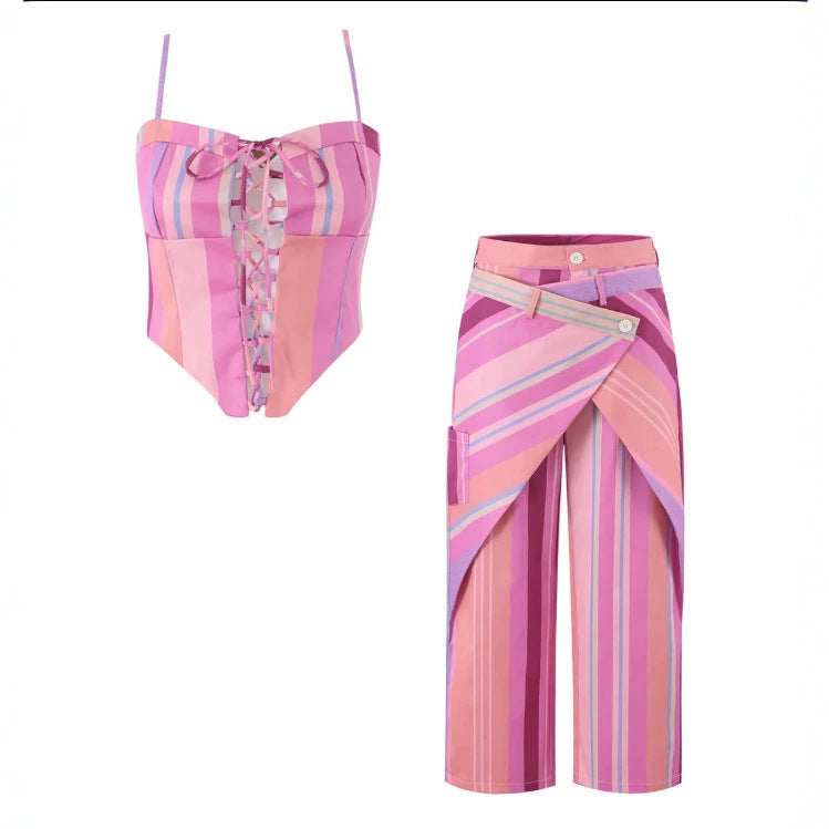 Damen Wickel-Hose mit weitem Bein und asymmetrischem Überwurf Drune