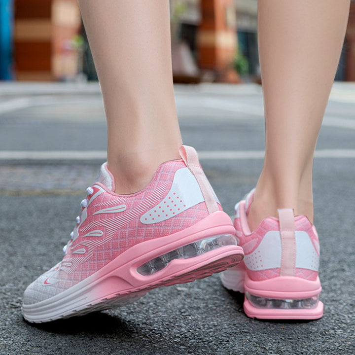 Damen nan leistungsorientierter Fitnesssneaker mit sichtbarer Luftdämpfung und nahtlosem Strickobermaterial Drune