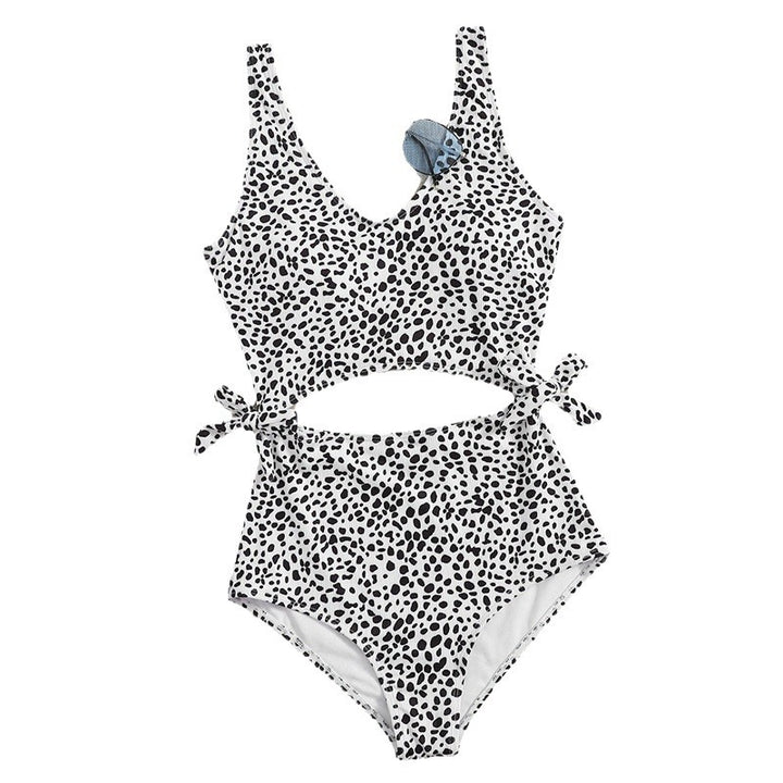 Damen Einteiler-Badeanzug mit versehentlichen Cut-Outs und seitlichen Riemen Drune