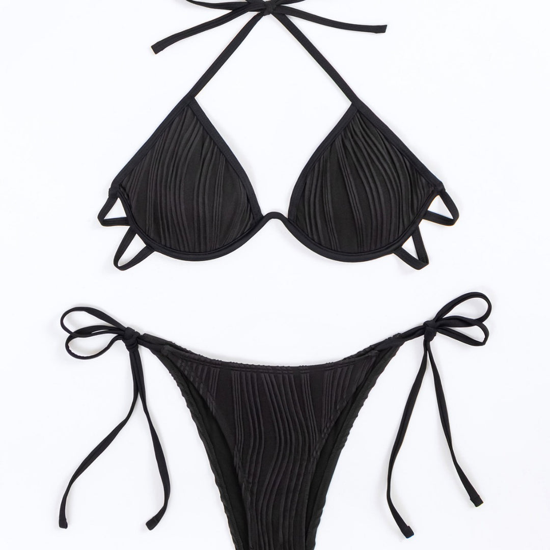 Damen Triangel-Bikini mit Rippendesign Drune