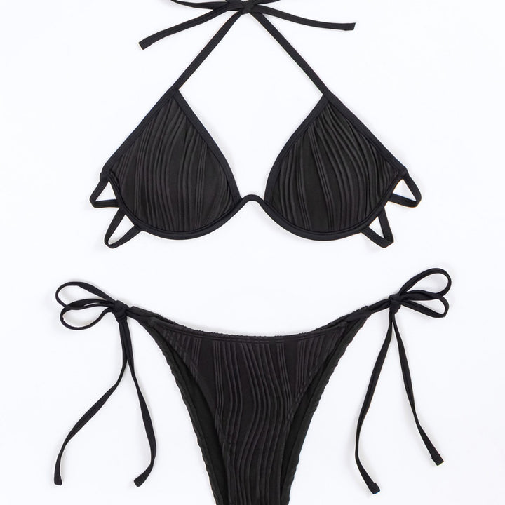 Damen Triangel-Bikini mit Rippendesign Drune